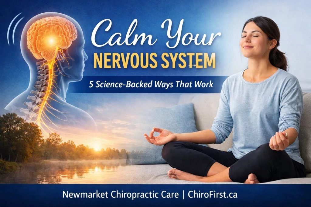 5 science-backed ways to calm the nervous system explained by a Newmarket chiropractor