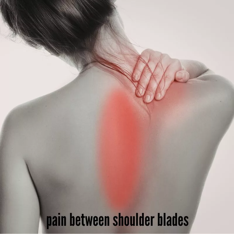 Pain between shoulder blades caused by posture tension or upper back stiffness