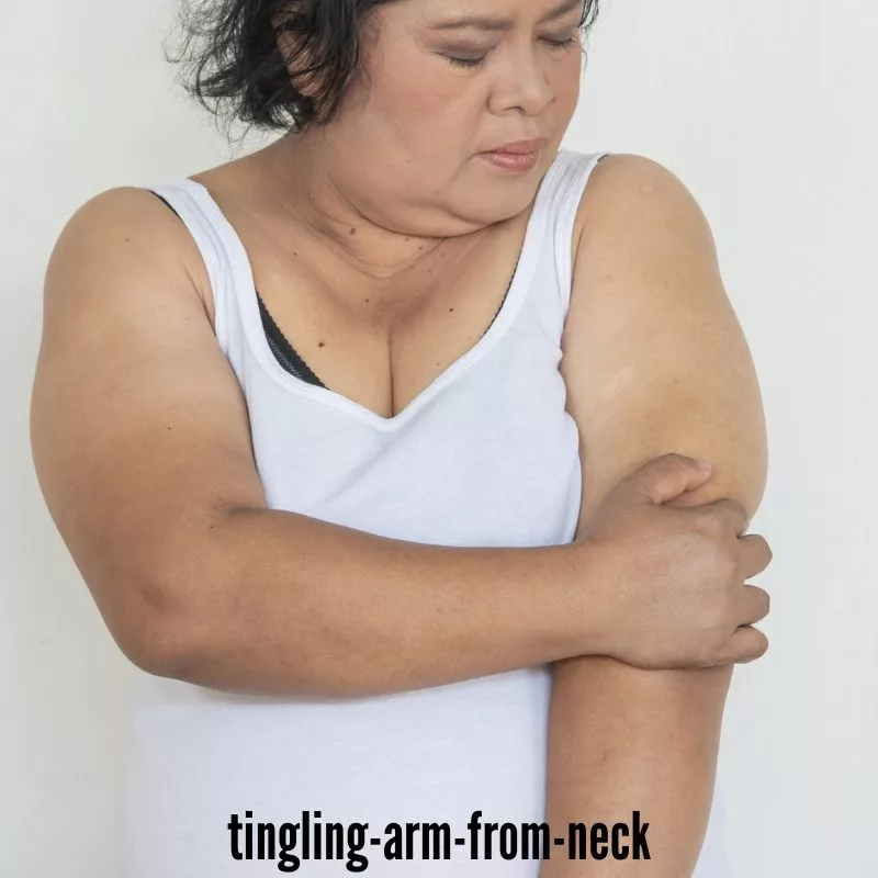 Tingling in arm caused by pinched nerve in the neck