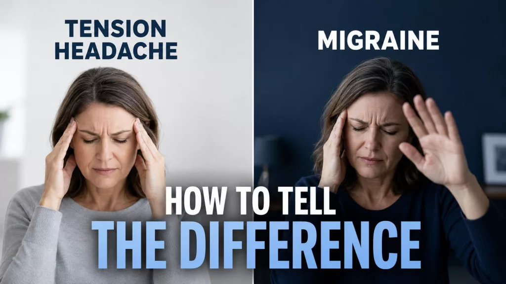 Tension headache vs migraine symptoms and how to tell the difference